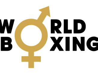 Das Logo des Weltverbandes World Boxing, in dem das O durch ein kombiniertes Zeichen für das männliche und weibliche Geschlecht ersetzt ist.