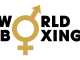 Das Logo des Weltverbandes World Boxing, in dem das O durch ein kombiniertes Zeichen für das männliche und weibliche Geschlecht ersetzt ist.