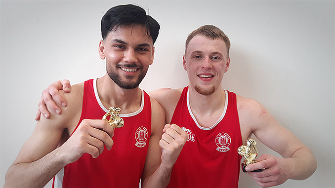 Sohail Koofi und Anton Hedde nach ihren Siegen in Buxtehude